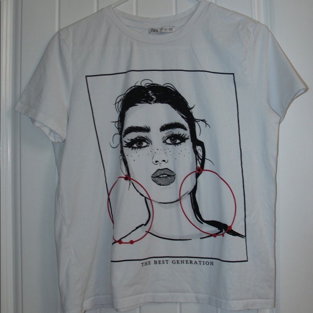 White Graphic Tee: "The Best Generation"